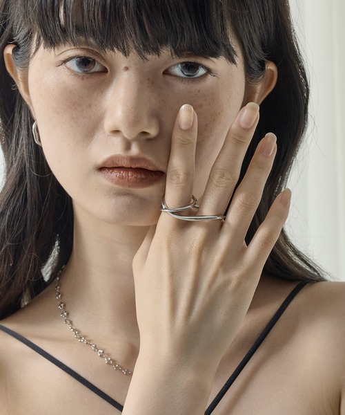 ORLEAN アレルギー対応 指輪 リング ニュアンスダブルフィンガーリング