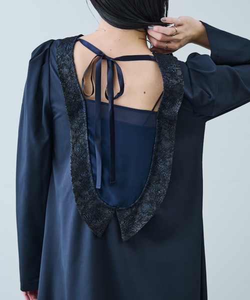 アンドマリー ワンピース Aunt Marie's（アントマリーズ） ワンピース バックカラーナロー