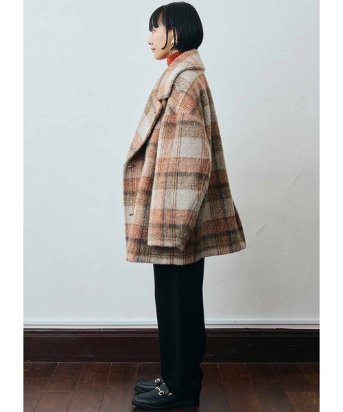 MEDE19F コート アウター MEDE19F シャギーチェックの