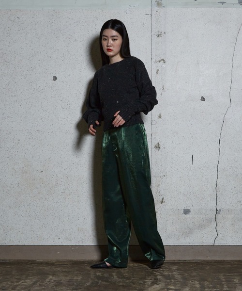 NOMINE（ノミネ） スラックス パンツ 「セットアップ着用可」サテン