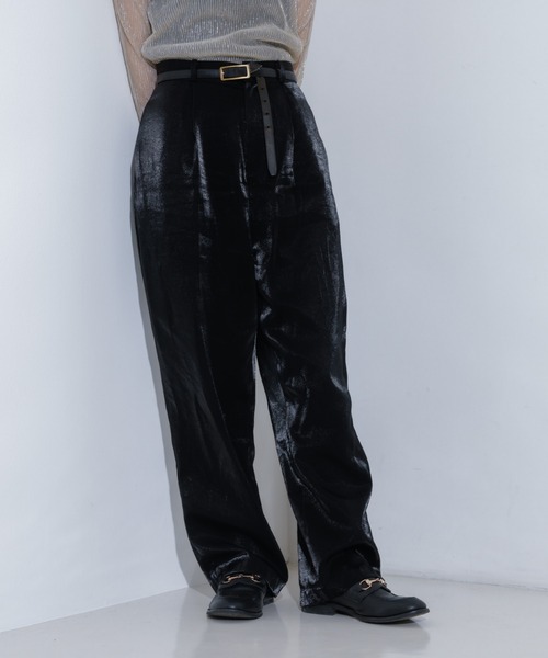 NOMINE（ノミネ） スラックス パンツ 「セットアップ着用可」サテン