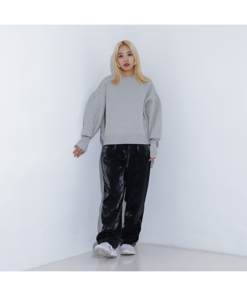 NOMINE（ノミネ） スラックス パンツ 「セットアップ着用可」サテン
