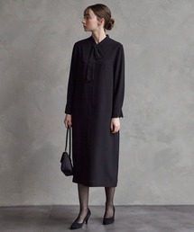 AIMER ワンピース 「喪服・礼服・WEB限定」リボンタイデザイン前