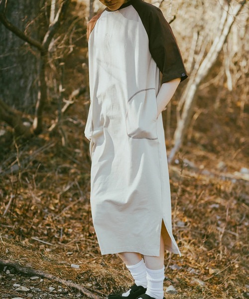 S'more ワンピース Bicolor T-shirt dress バイカラーワンピース (SS
