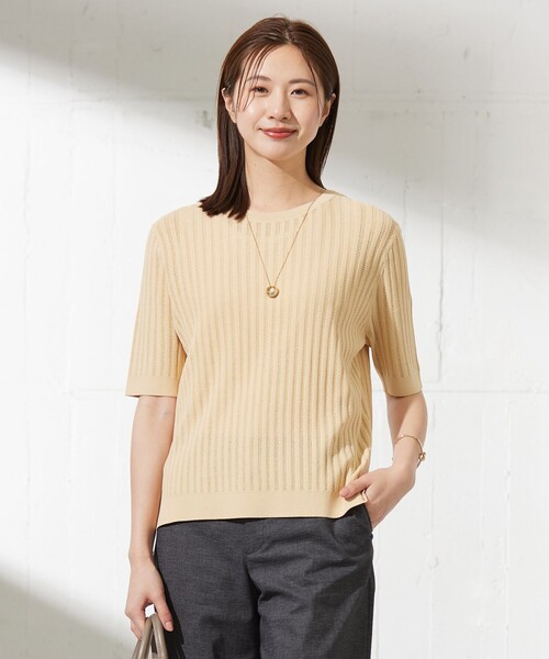 ニット セーター 「洗える・抗菌防臭」VISCOSE STRETCH サマー ニット レディース J.PRESS ニット セーター 「洗える・抗菌防臭」VISCOSE STRETCH