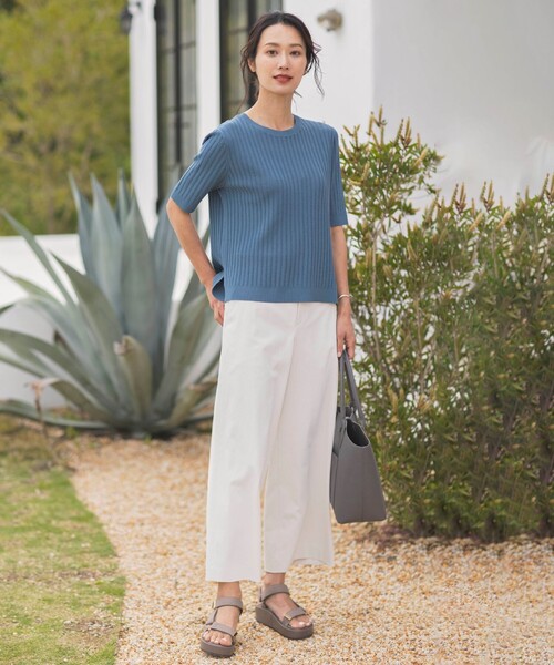 ニット セーター 「洗える・抗菌防臭」VISCOSE STRETCH サマー ニット レディース J.PRESS ニット セーター 「洗える・抗菌防臭」VISCOSE STRETCH