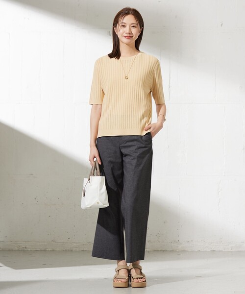 ニット セーター 「洗える・抗菌防臭」VISCOSE STRETCH サマー ニット レディース J.PRESS ニット セーター 「洗える・抗菌防臭」VISCOSE STRETCH