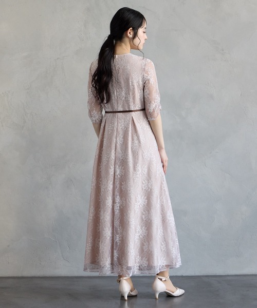 エメ　aimer 白　結婚式　二次会　ドレス AIMER（エメ） ドレス オーガンジーボリュームスリーブスパンコール