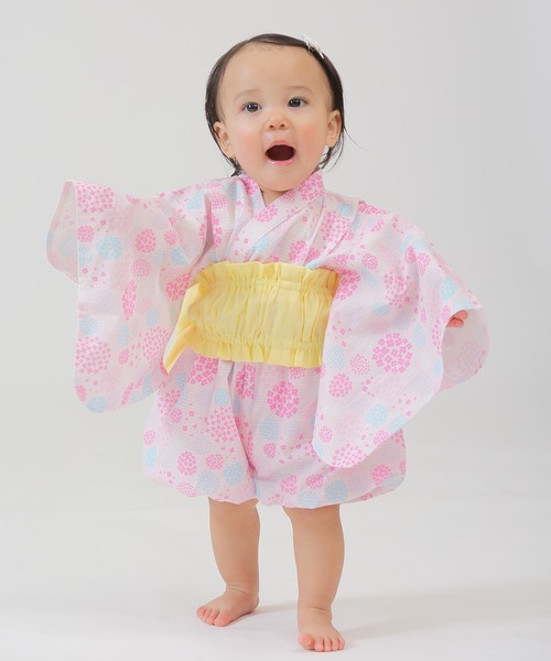 Aenak 甚平 浴衣 「Aenak / アエナック」浴衣風甚平 女の子 (紫陽花柄
