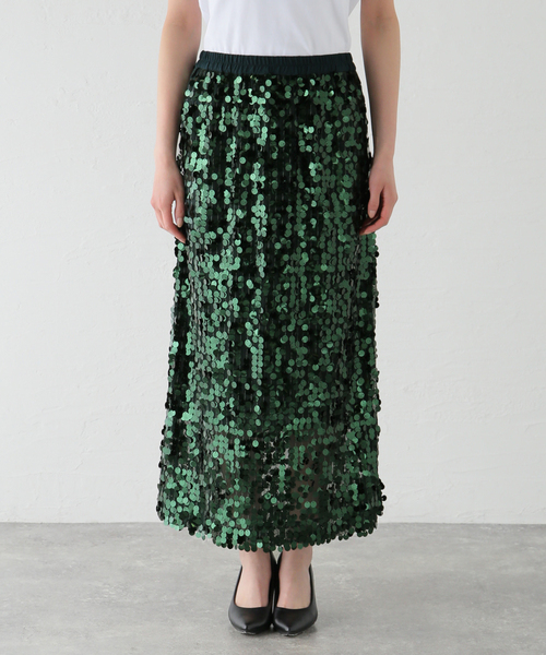 スカート IENA LA BOUCLE スパンコールスカート レディース : 83471382  