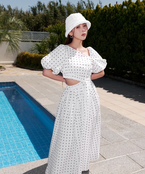 ワンピース 「WEB限定」サイドカットアウトワンピース レディース  