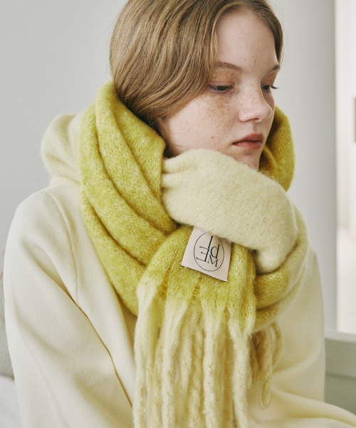 マフラー ストール bi-color mohair muffler/バイカラー