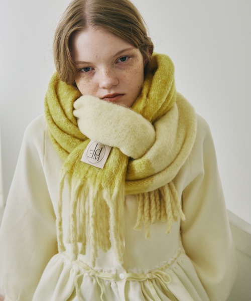 マフラー ストール bi-color mohair muffler/バイカラー