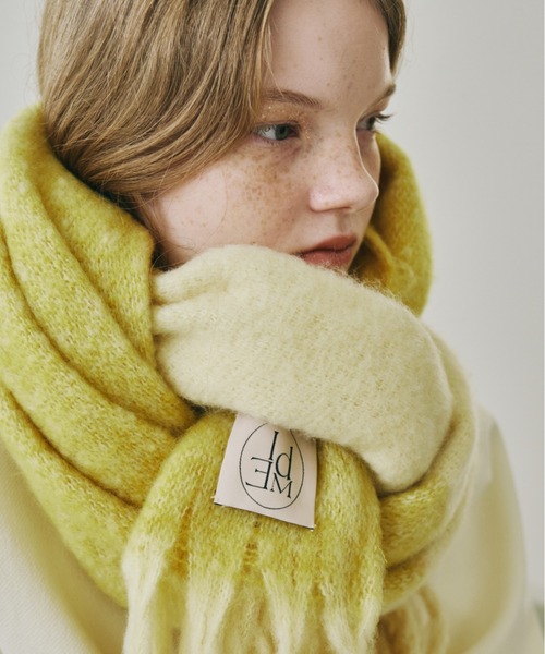 マフラー ストール bi-color mohair muffler/バイカラー