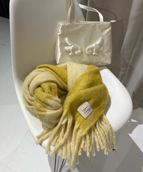 マフラー ストール bi-color mohair muffler/バイカラー