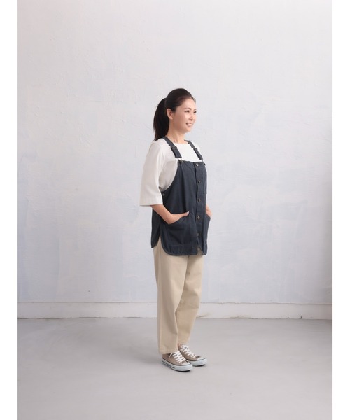 COCO WALK エプロン ブラックデニムビブベスト : ZOZOTOWN Yahoo