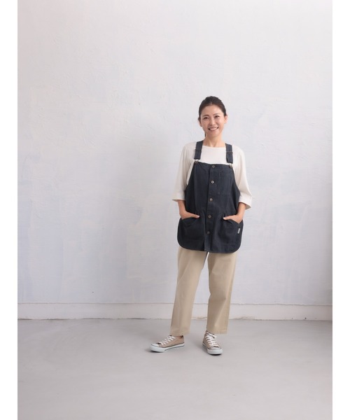 COCO WALK エプロン ブラックデニムビブベスト : ZOZOTOWN Yahoo