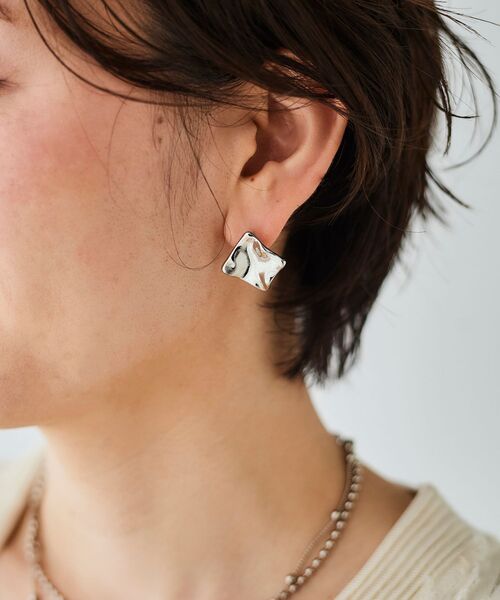 le.coeur blanc（ルクールブラン） ピアス ニュアンススクエアピアス