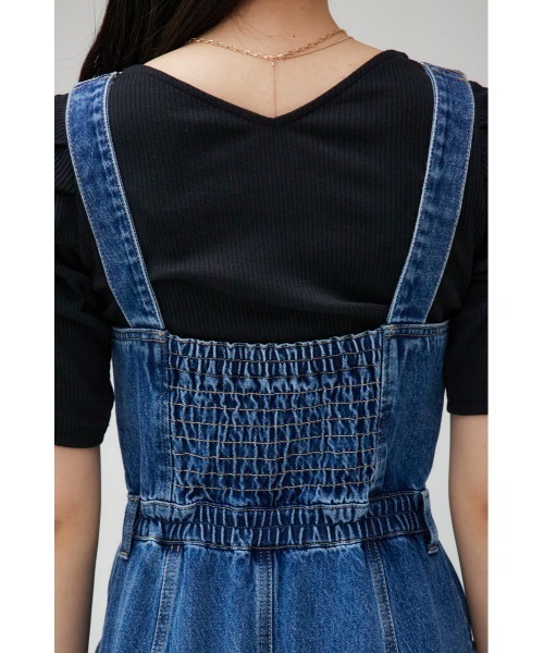 moussy デニムワンピース MOUSSY（マウジー）の「CHINA BUTTON DENIM ドレス（ワンピース