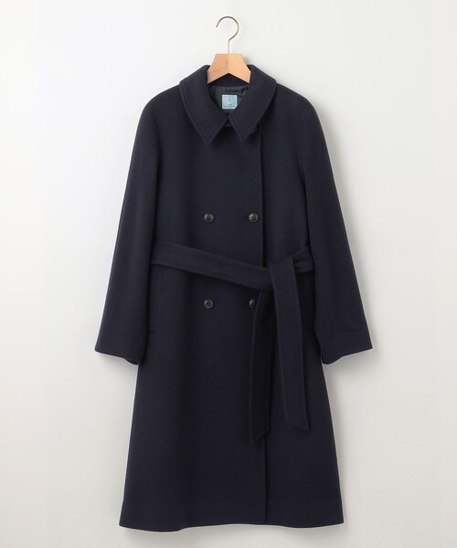 週末値引き【新品未使用】組曲 濃紺ウールコート 120 セール】【150-160㎝】フェイクウール コート（ステンカラーコート