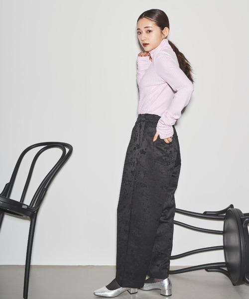 【 PARTY】ともちん着用♡ジャガードワイドパンツ GirlsAward2025 S/S 板野友美様 着用】【丈が選べる】ジャガード