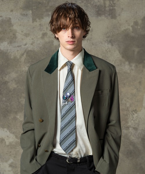 glamb（グラム） ネクタイ Regimental Tie ＆ Pin Set / レジメンタル