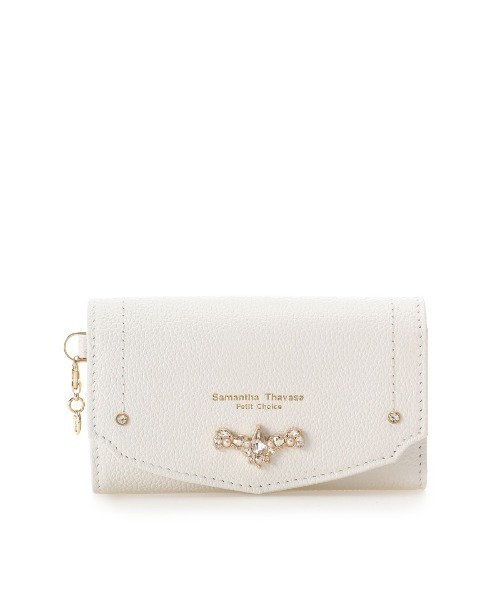 Samantha Thavasa ホワイトキーケース Samantha Thavasa Petit Choice キーケース アーチビジュー