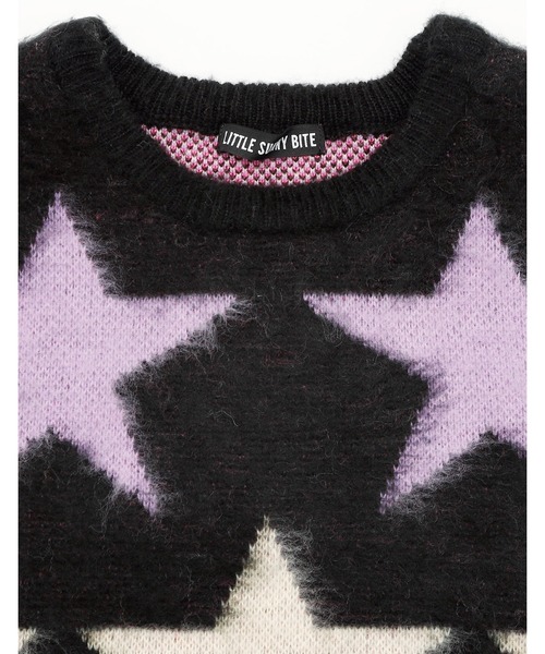 ニット セーター 「Little Sunny Bite」star knit top レディース メンズ Little sunny bite ニット セーター /Little Sunny Bite/star