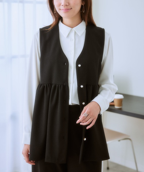 美品　ワコールマタニティ　ベスト　ジレ　M ワコール_マタニティ 授乳あき付き｜産前も産後も快適に