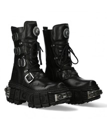 【NEWROCK】ニューロック M-MILI084N-S3 ブーツ BOOT BLACK REACTOR WITH LACES M-MILI084N-S3