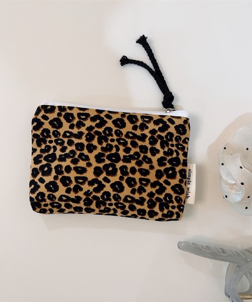 Mignonjour ポーチ Mignonjour/ヒョウ柄ミニポーチ M2652 レディース