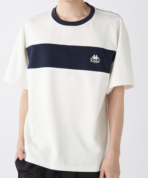 Kappa　カラーブロック切替Tシャツ Kappa tシャツ 「ユニセックス」 カラーブロック切替半袖Tシャツ