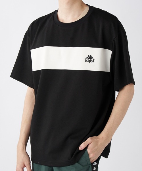 Kappa　カラーブロック切替Tシャツ Kappa tシャツ 「ユニセックス」 カラーブロック切替半袖Tシャツ