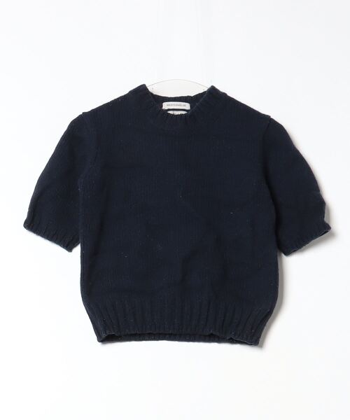 MADISONBLUE 半袖クルーネックニットセーター MADISON BLUE（マディソンブルー） 半袖ニット 00 ネイビー レディース