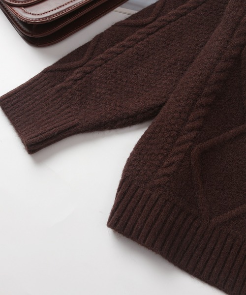 「MAISON DE THERESE」 ニットカーディガン MEDIUM ベージュ レディース_画像5