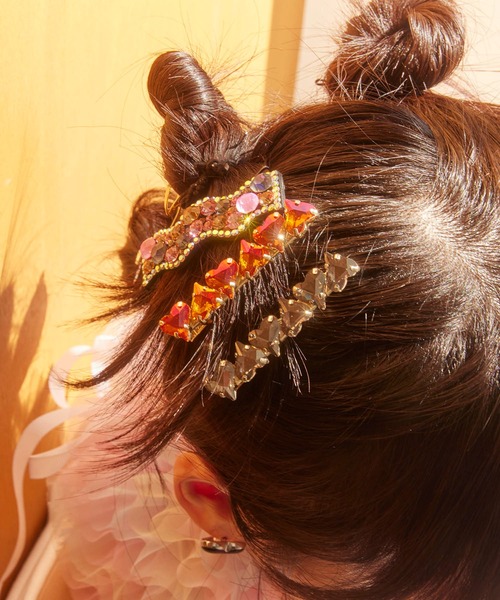 Casselini（キャセリーニ） ヘアクリップ ハートビジューヘアクリップ