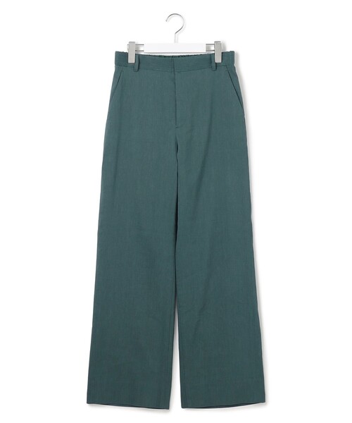 パンツ 「Oggi5月号掲載/洗える」リネンレーヨンストレッチ ワイド