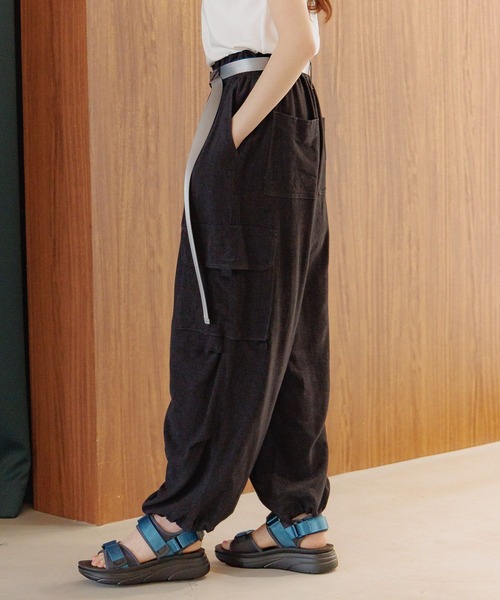 【新品 タグ付き】ニコアンド リネン混トロットカーゴパンツ　ピンク　L niko and リネン混トロットカーゴパンツ｜Yahoo!フリマ（旧