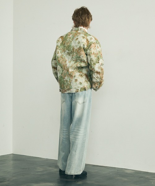 Shoowtime コート ジャケット flower pattern jacquard shirt