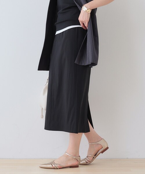 インディヴィ　フレアスカート　ブラック　春、夏　日本製 Lajour｜日本製ボリュームフレアスカート | Rakuten Fashion