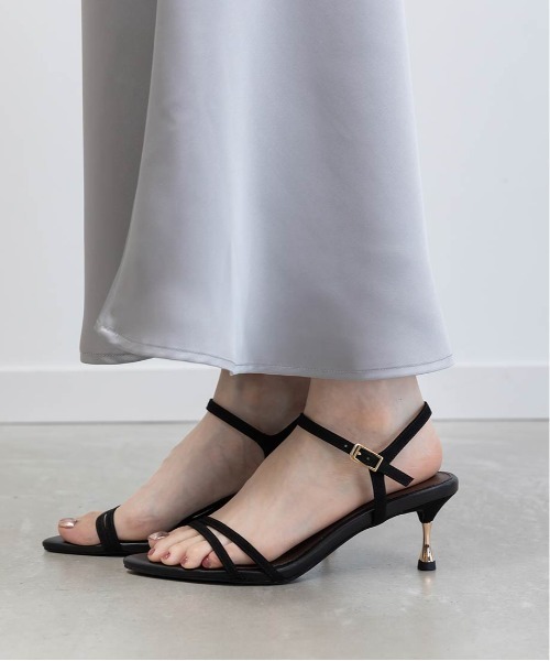 【BEIGE】バックコンシャスヒールストラップサンダル ランダ RANDA バックコンシャスヒールストラップサンダル （BEIGE