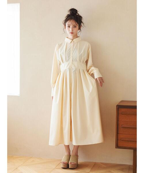 0107 ワンピース dazzlin ワンピース オパールフラワーコルセットワンピース