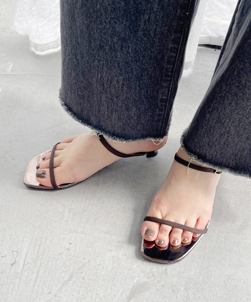 LE TALON サンダル 「追加」3.5cmWストラップサンダル
