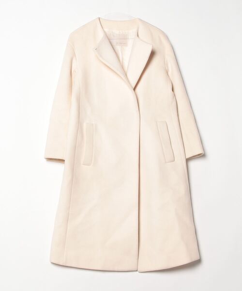 ESTNATION エストネーション＊ノーカラーコート36 ESTNATION（エストネーション） ノーカラーコート 36 ブルー