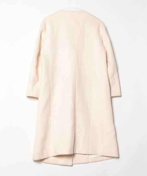 ESTNATION（エストネーション） ノーカラーコート 36 オフホワイト