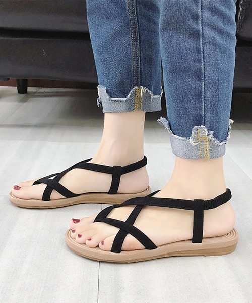 関税送料込♪ /フラット エスパドリーユ サンダル CHARLES ＆ KEITH サンダル エスパドリーユ フラットフォーム