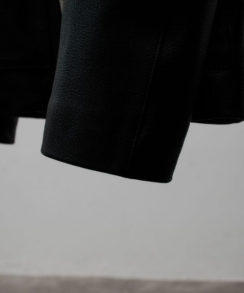 LIDnM（リドム） レザーブルゾン LARGE ブラック メンズ : ZOZOTOWN