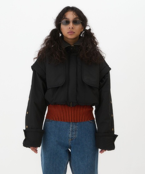 BEEDEN 2WAY BLOUSON LONG COAT ブラック BEEDEN ミリタリージャケット モッズコート 2WAY BLOUSON LONG COAT