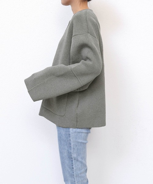 「andme」 「alma design」カーディガン FREE ネイビー レディース_画像3