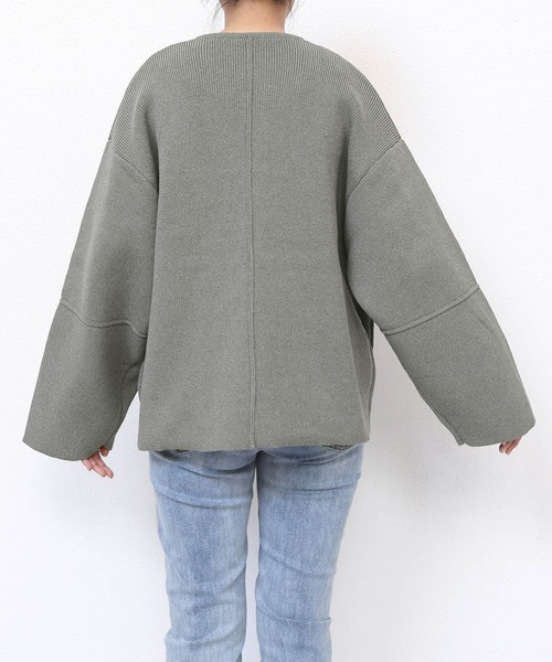 「andme」 「alma design」カーディガン FREE ネイビー レディース_画像4